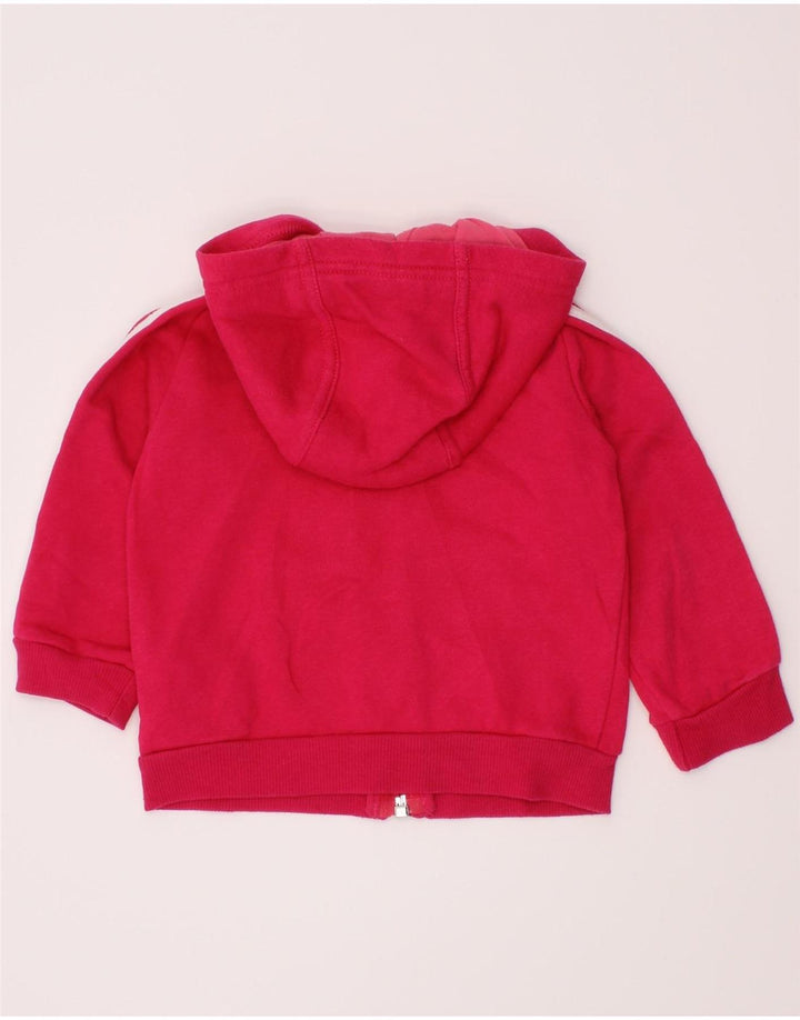 ADIDAS Baby-Mädchen-Kapuzenpullover mit grafischem Reißverschluss, 3–6 Monate, rosa Baumwolle