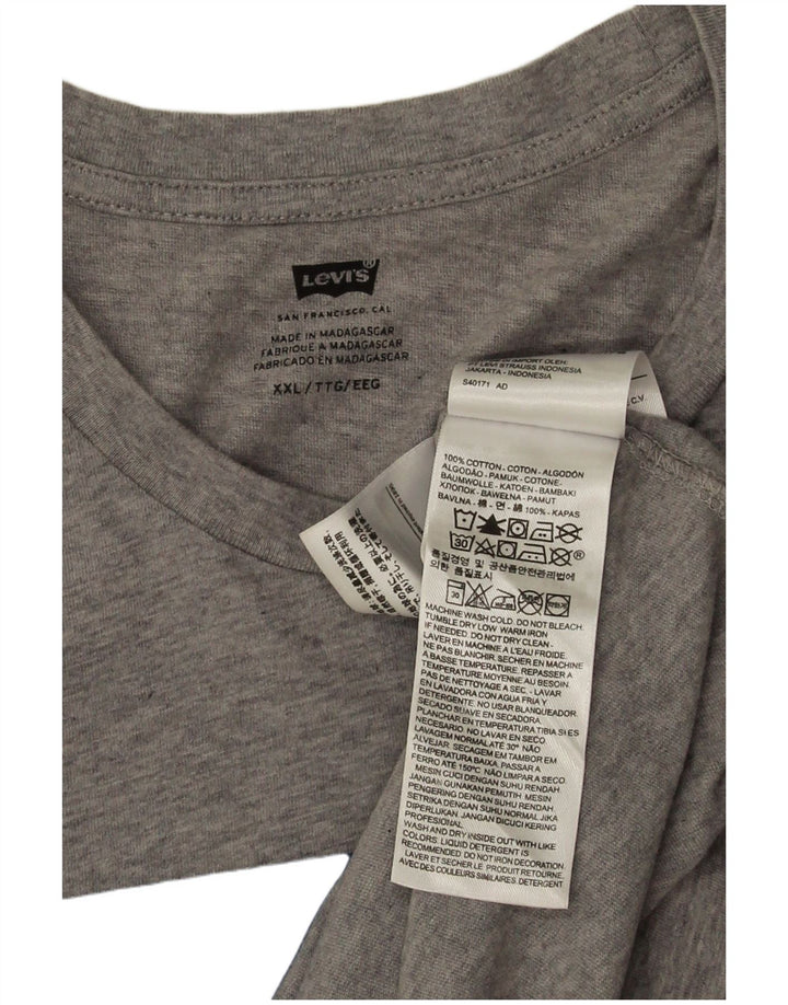 Levi's Herren-T-Shirt mit Grafik, 2XL, graue Baumwolle