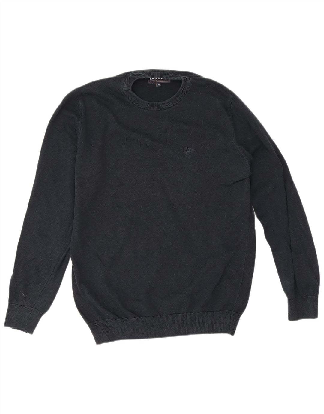 Barbour Herren-Pullover mit Rundhalsausschnitt, mittlere marineblaue Baumwolle