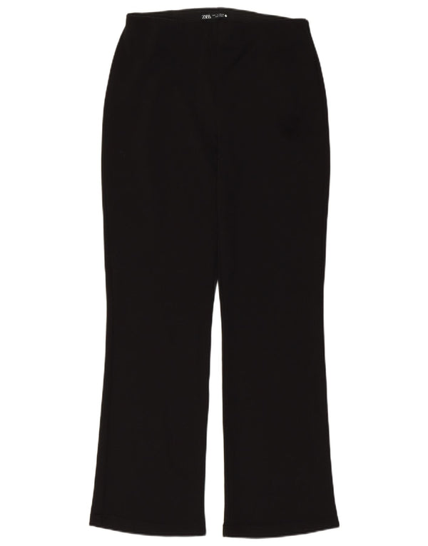 Zara Damen Bootcut Freizeithose Medium W28 L28 Schwarz Polyester