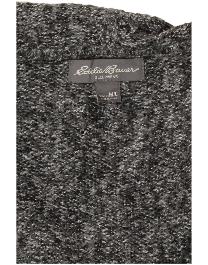 Eddie Bauer Damen-Cardigan mit Kapuze, UK 14, Mittelgrau meliert
