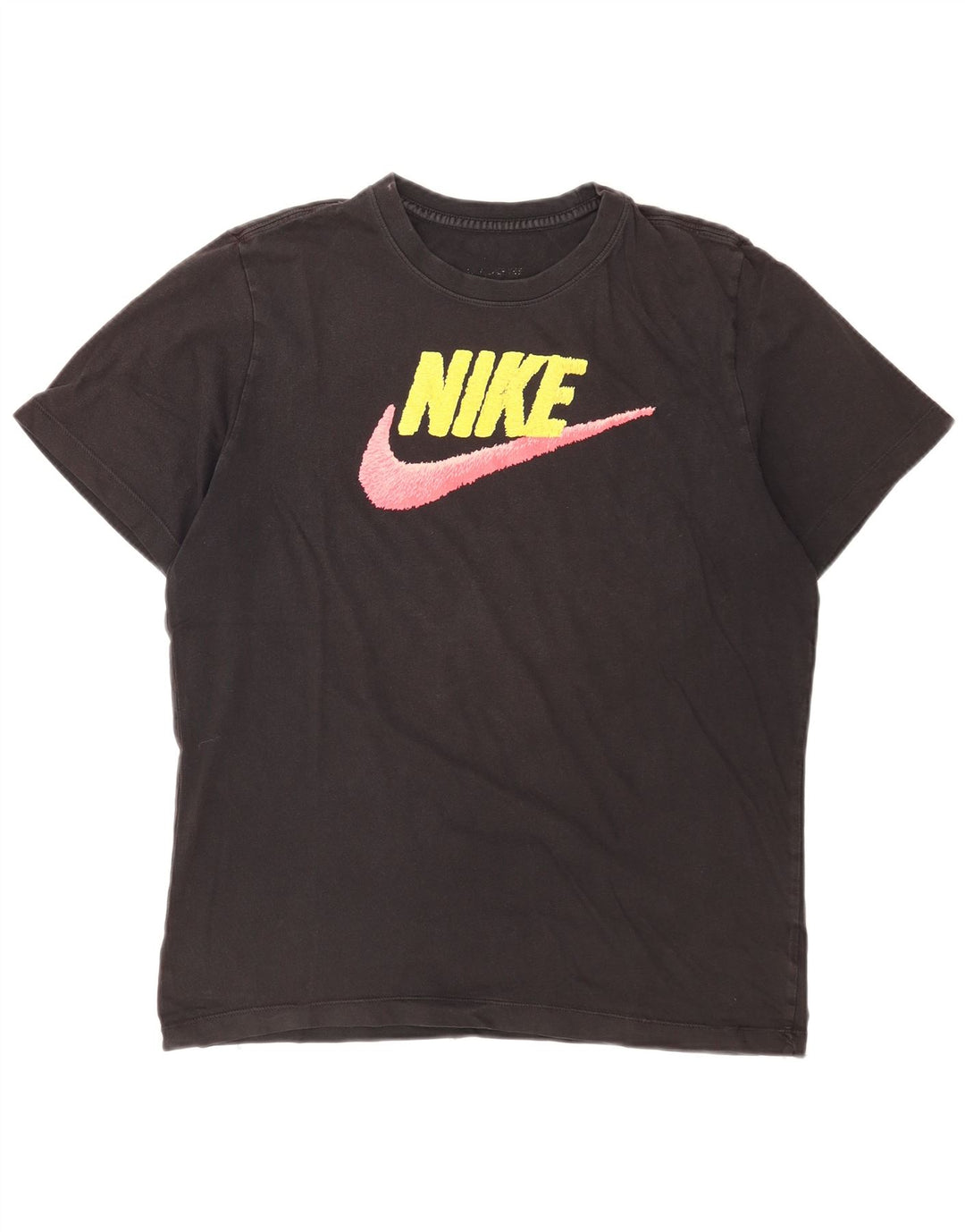 Nike Damen Graphic T-Shirt Top UK 14 Large Schwarz