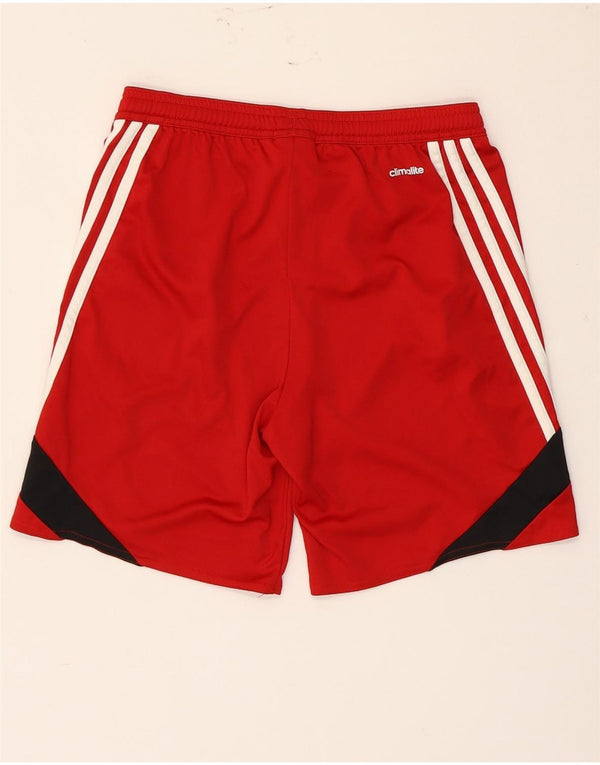 Adidas Climalite Sportshorts für Jungen, 11–12 Jahre, Größe L, Rot, Farbblock