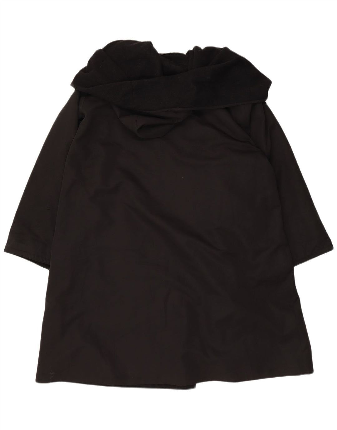 Vintage Damen Kapuzenmantel UK 18 XL Schwarz Polyester
