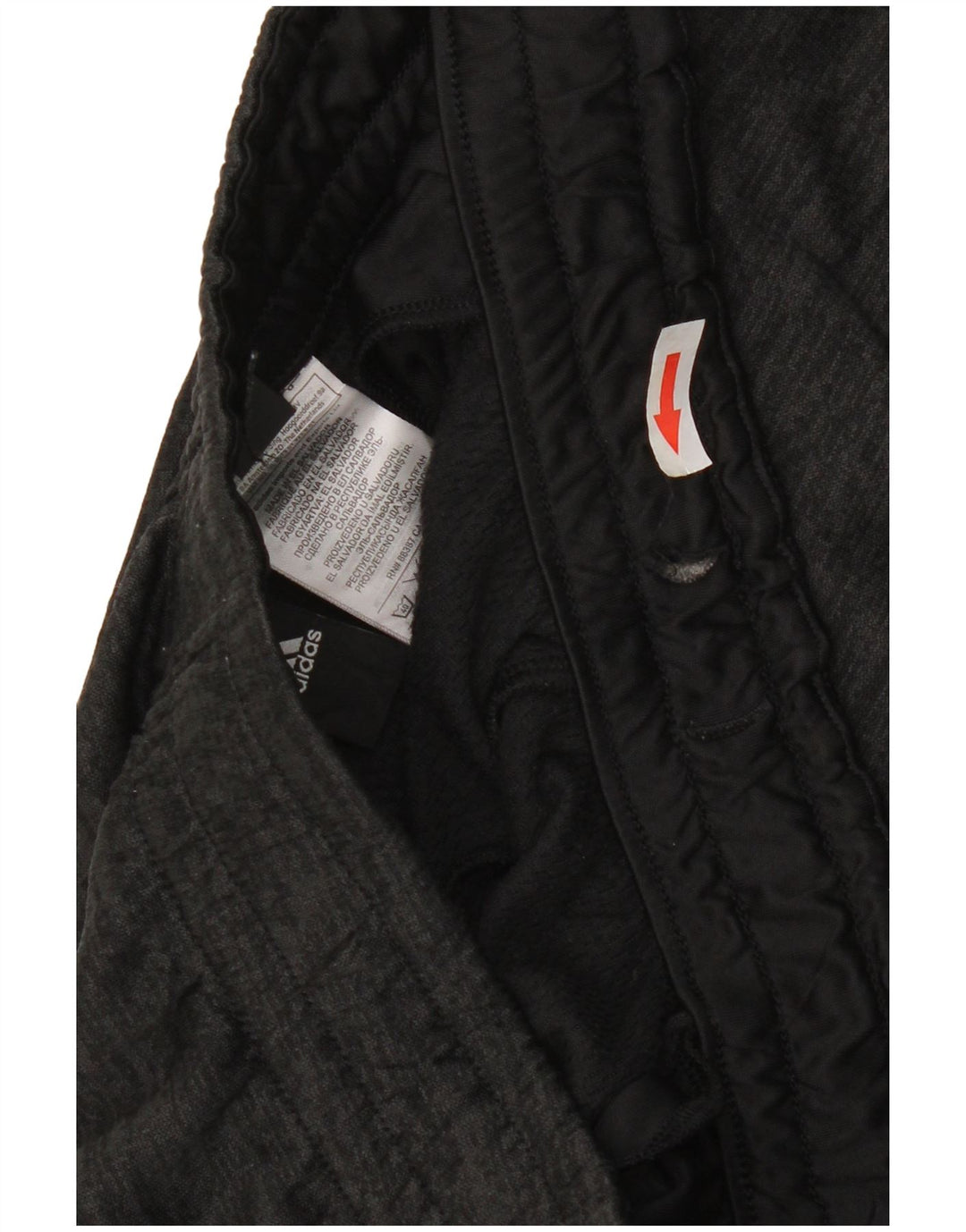 Adidas Herren-Trainingshose, groß, schwarz geflecktes Polyester