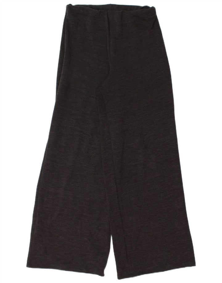 Zara Damen Freizeithose mit weitem Bein, Größe S, W26, L30, Schwarz, Polyester