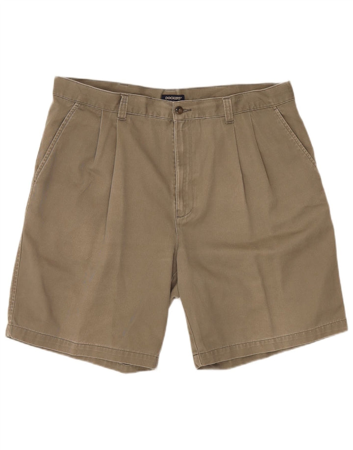 DOCKERS Herren Pegged Chino Shorts W40 XL Khaki Baumwolle