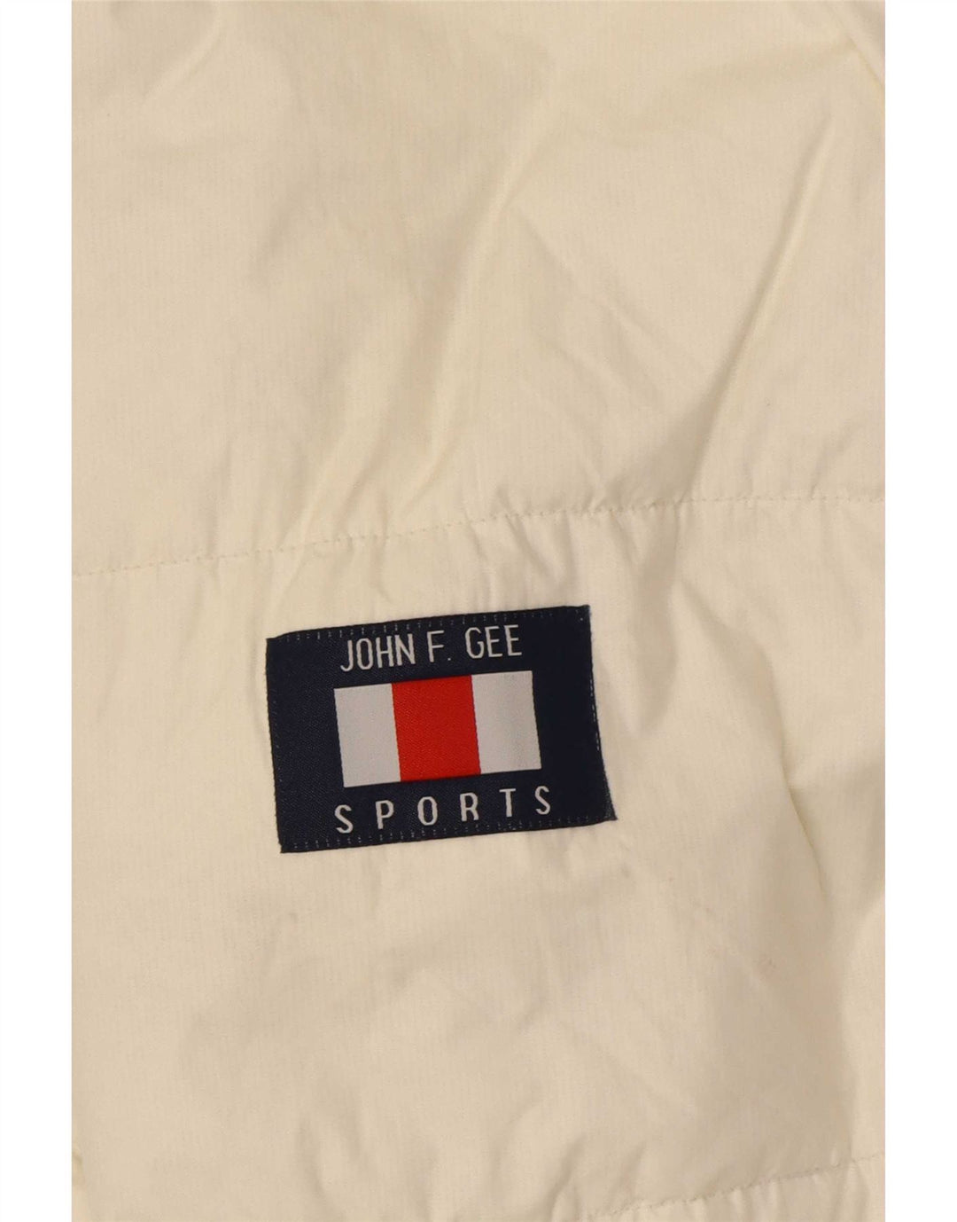 John F Gee Herren Wattierte Jacke UK 40 Large Weiß Polyamid