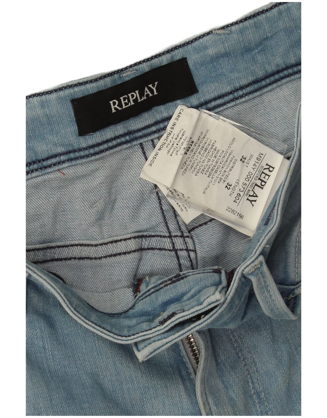 REPLAY Herren Slim Jeans W32 L32 Blaue Baumwolle