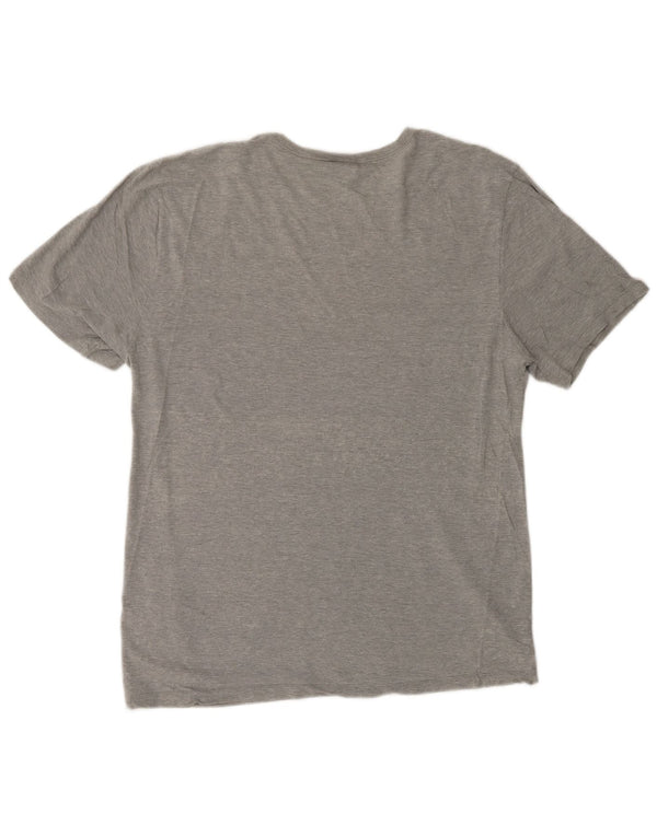 HUGO BOSS Damen T-Shirt Top UK 16 Large Grau Baumwolle