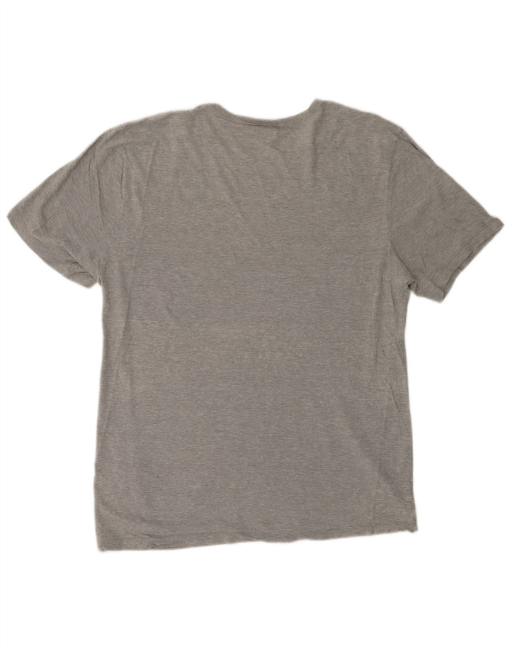 HUGO BOSS Damen T-Shirt Top UK 16 Large Grau Baumwolle