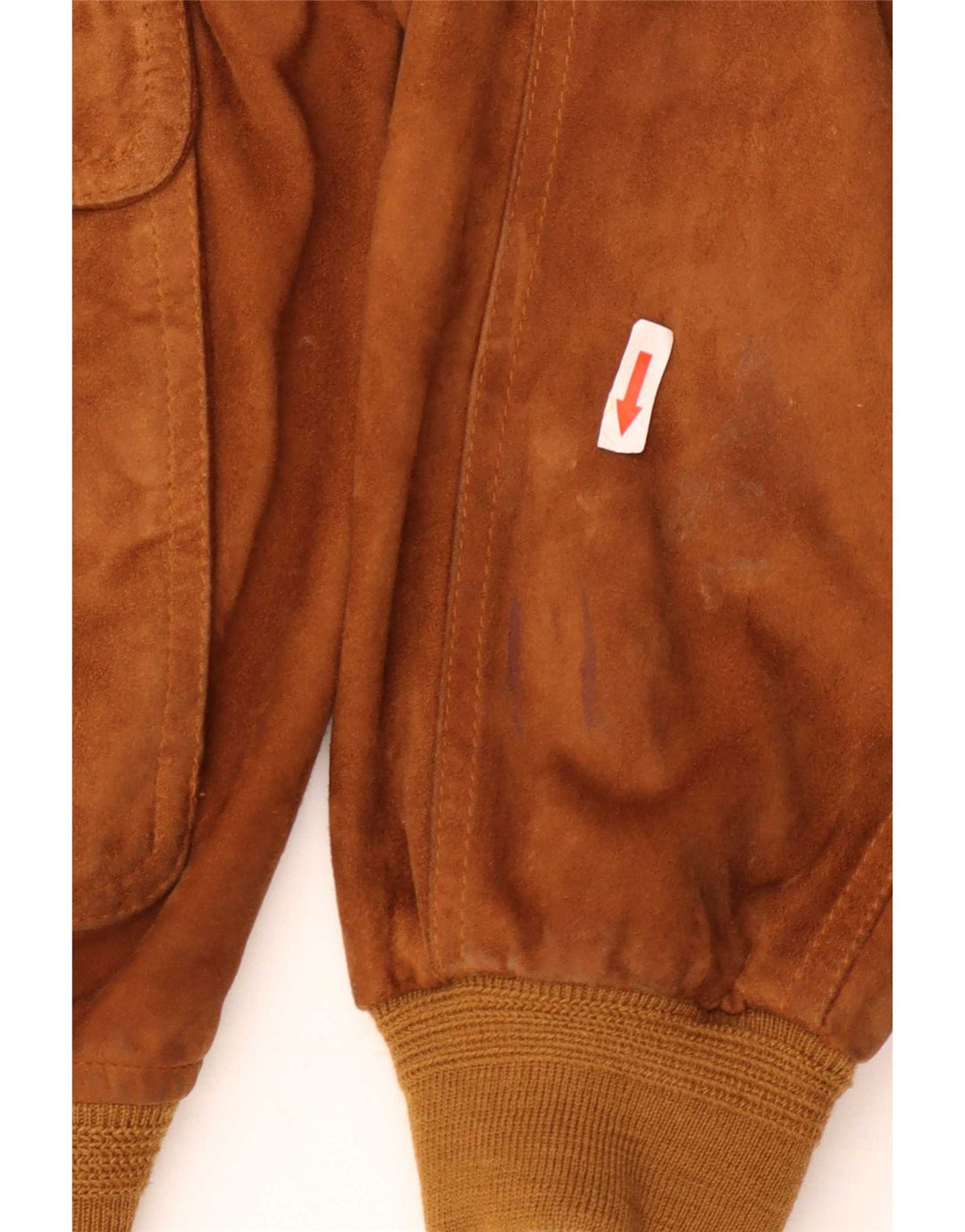 Vintage Herren Wildleder Bomberjacke IT 48 Medium Beige