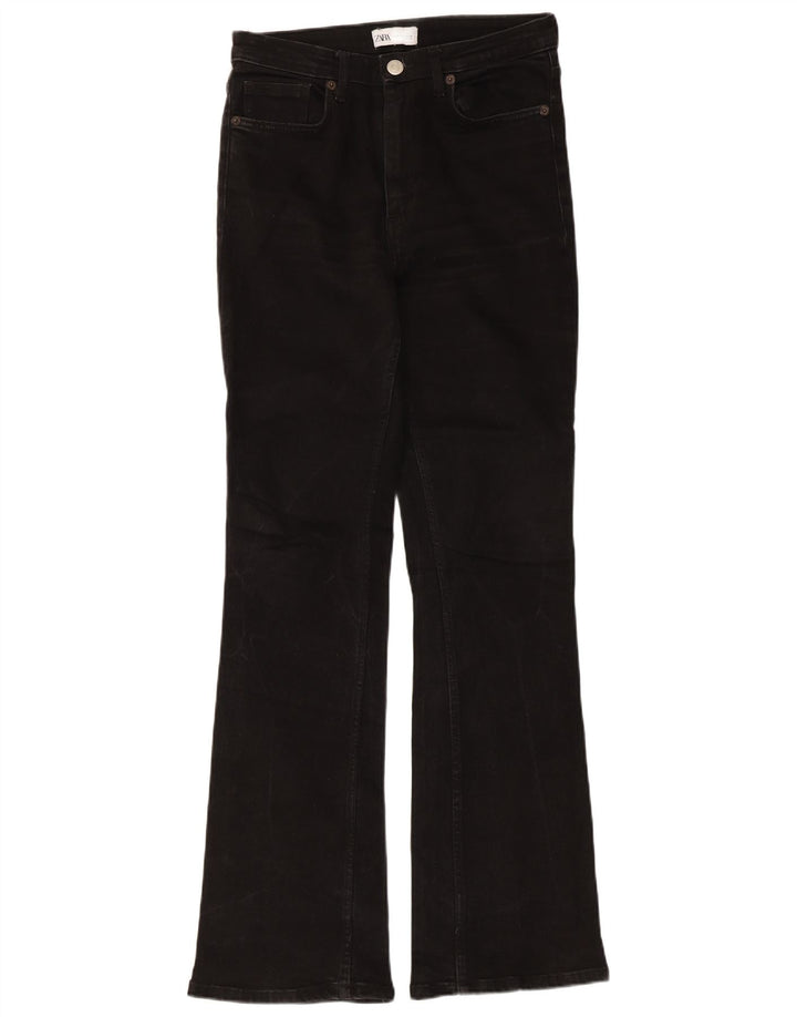 Zara Damen Schlagjeans EU 38 Small W28 L31 Schwarze Baumwolle