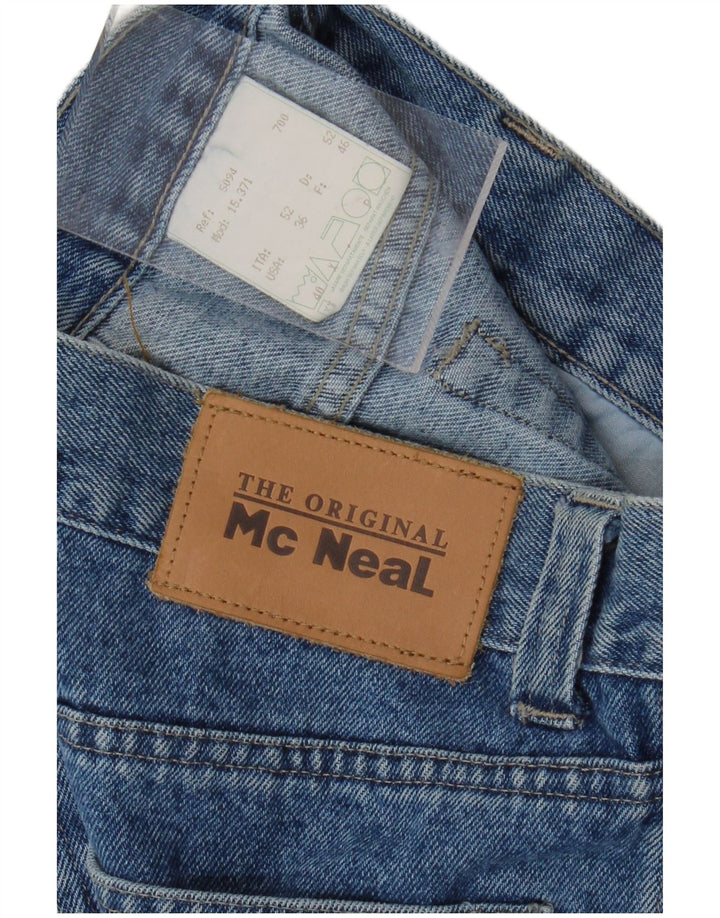 MC NEAL Mens Denim Shorts IT 52 XL W36 Blue Cotton