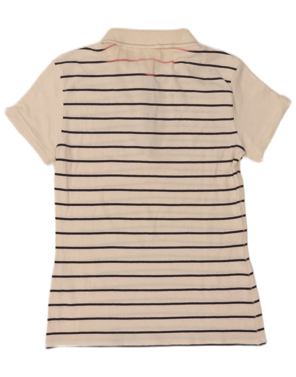 Champion Heritage Fit Poloshirt für Mädchen, 13–14 Jahre, XL, weiß gestreift
