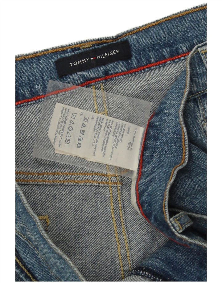 Tommy Hilfiger Herren Straight Jeans W38 L34 Blaue Baumwolle