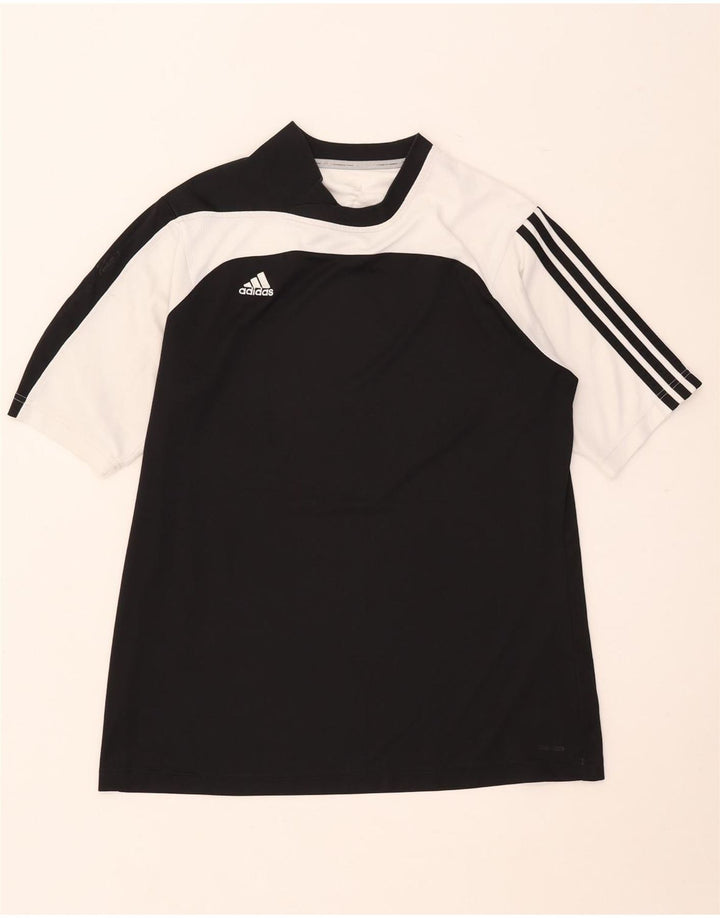 Adidas Herren T-Shirt Top Large Schwarz Colourblock Polyester