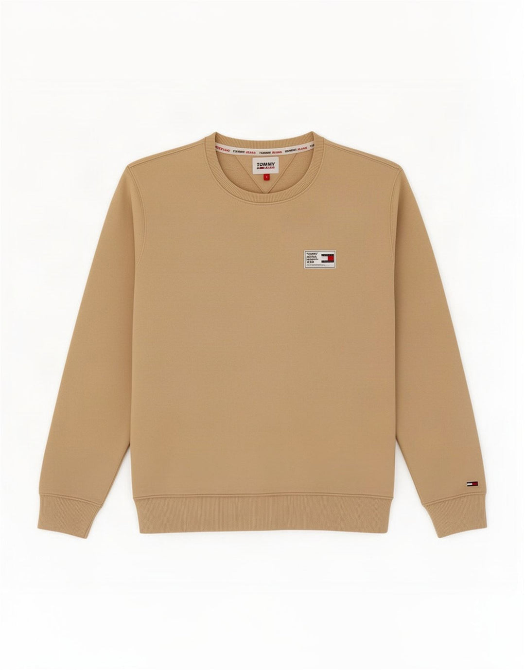 Tommy Hilfiger Herren Sweatshirt Pullover Small Beige Baumwolle