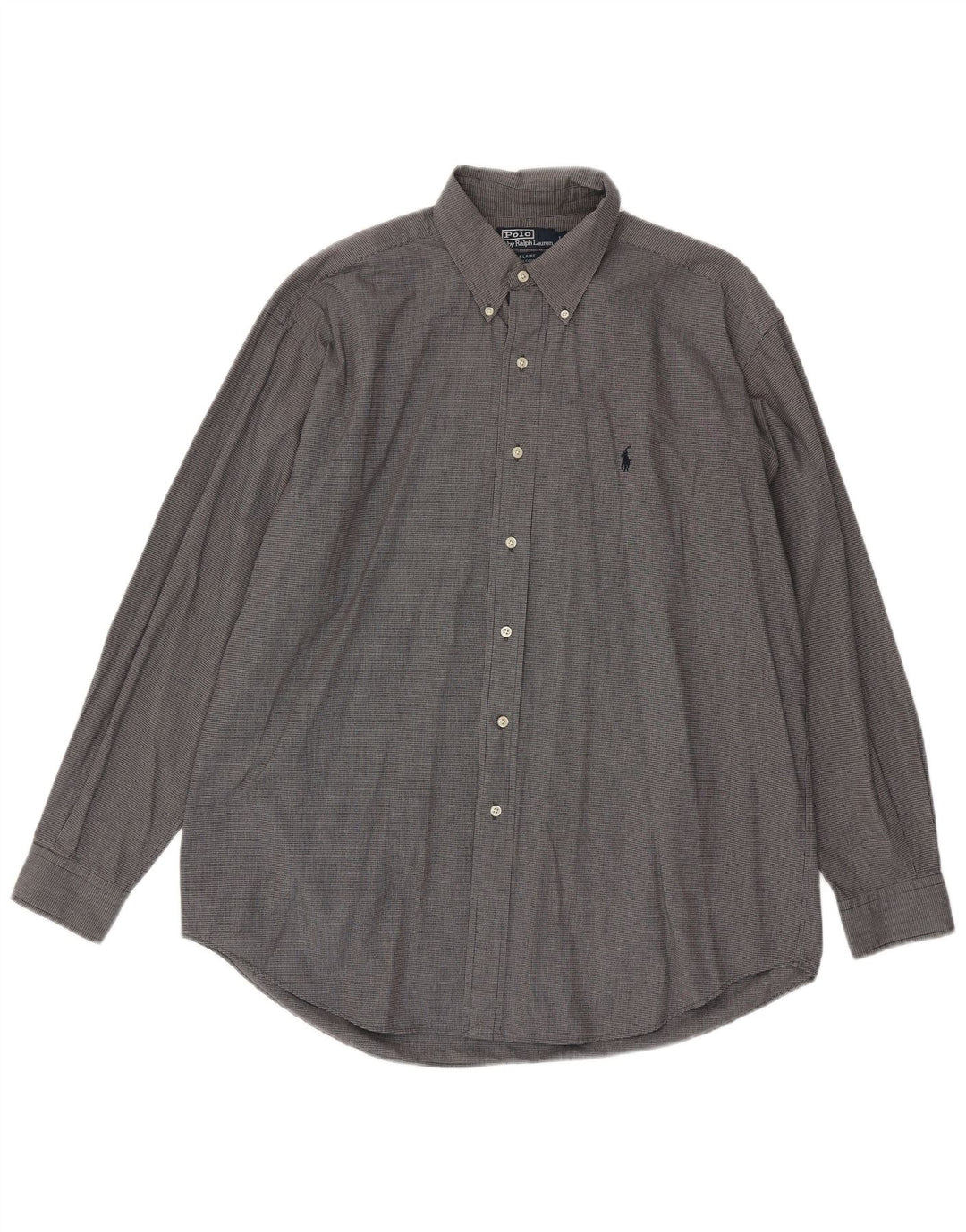 Polo Ralph Lauren Herren Blaire Hemd, große graue Gingham-Baumwolle