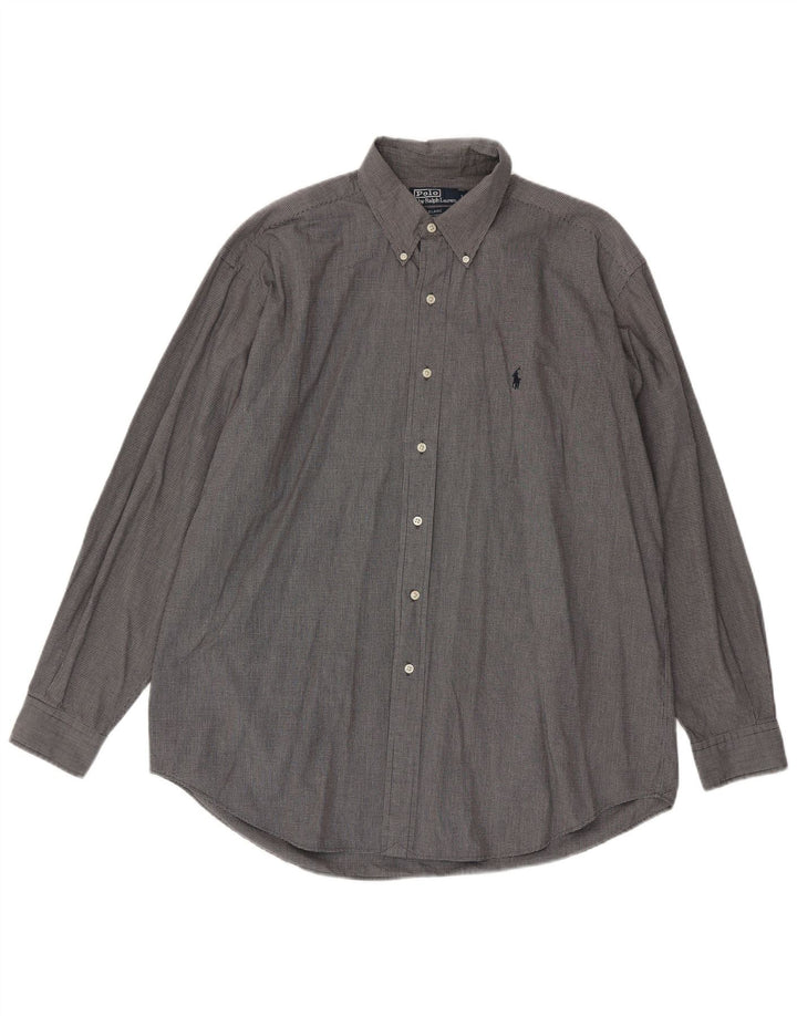Polo Ralph Lauren Herren Blaire Hemd, große graue Gingham-Baumwolle