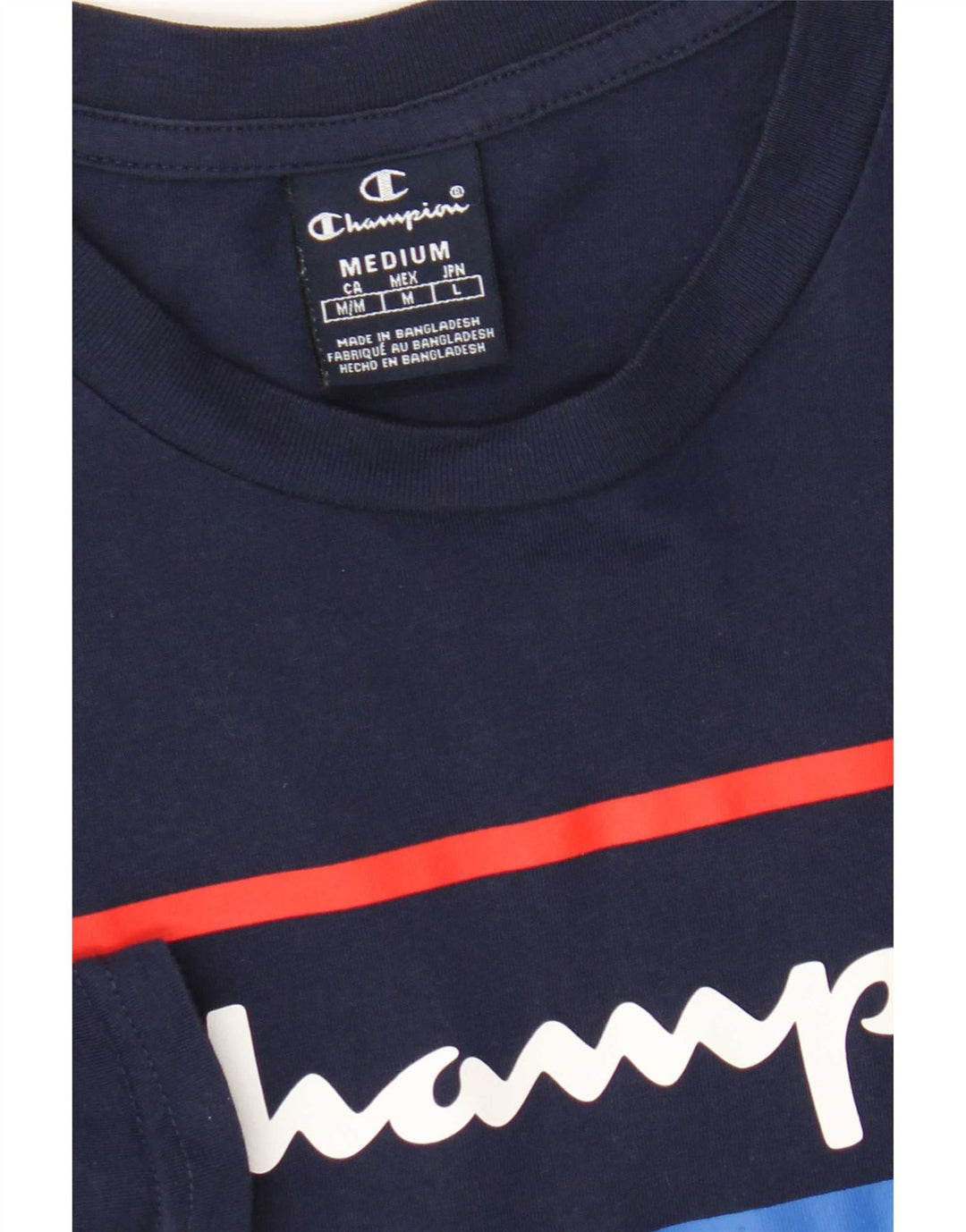 Champion Herren-T-Shirt mit Grafik, mittelgroß, Marineblau