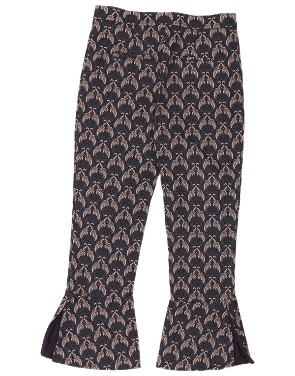 Pinko Damen-Hose mit grafischem Schnitt, UK 10, Größe S, W28, L24, Marineblau