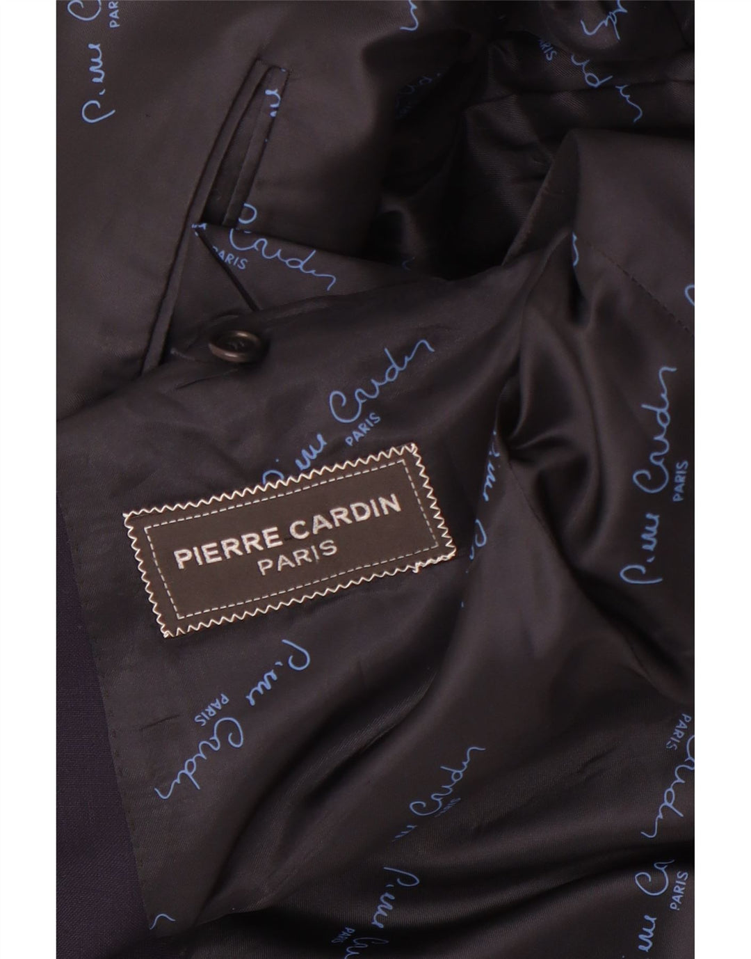 Pierre Cardin Herren Zweireihiger Blazer Jacke UK 36 Small Marineblau