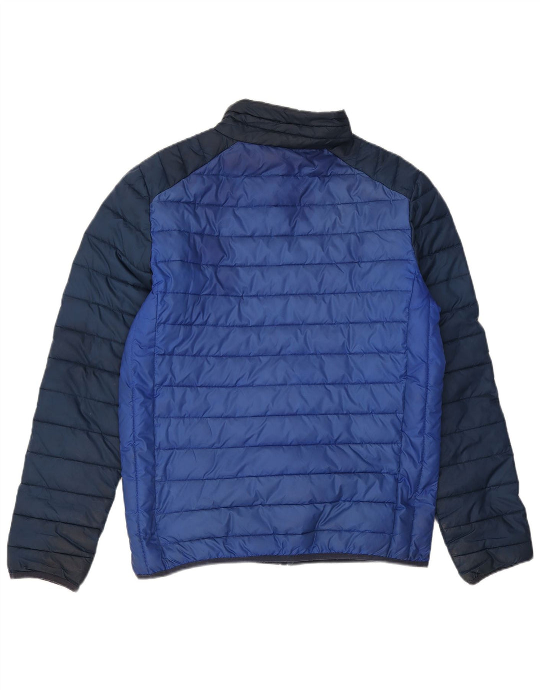 Ellesse Herren Wattierte Jacke UK 38 Mittelblaues Colourblock-Polyester