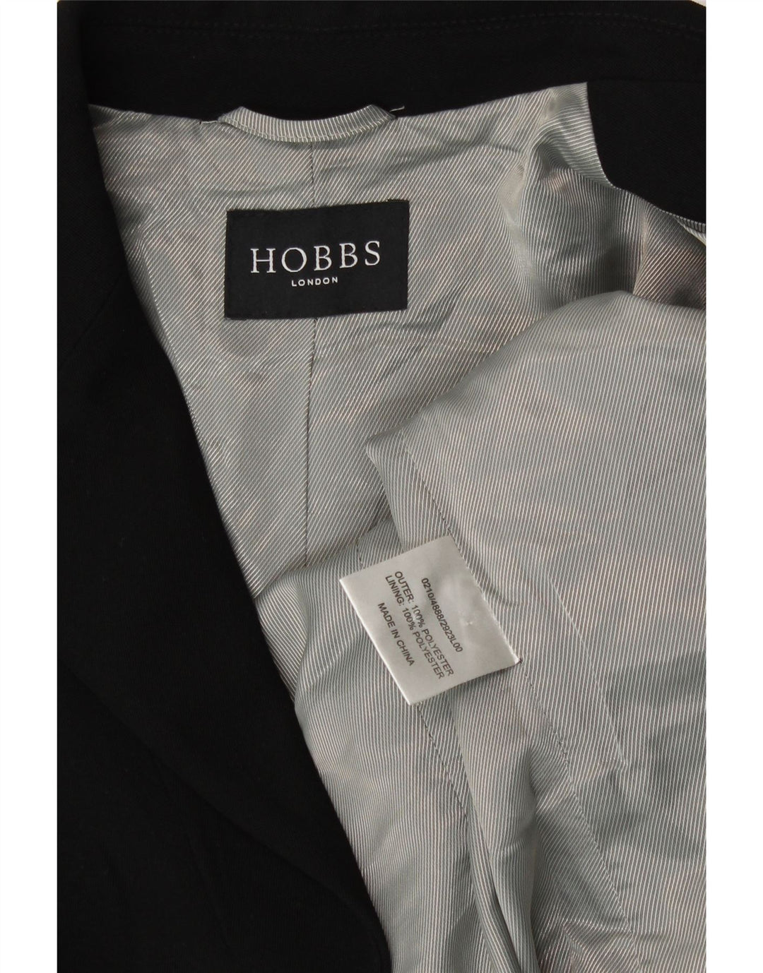 Hobbs Damen-Blazerjacke mit 2 Knöpfen, UK 12, Mittelschwarz, Polyester