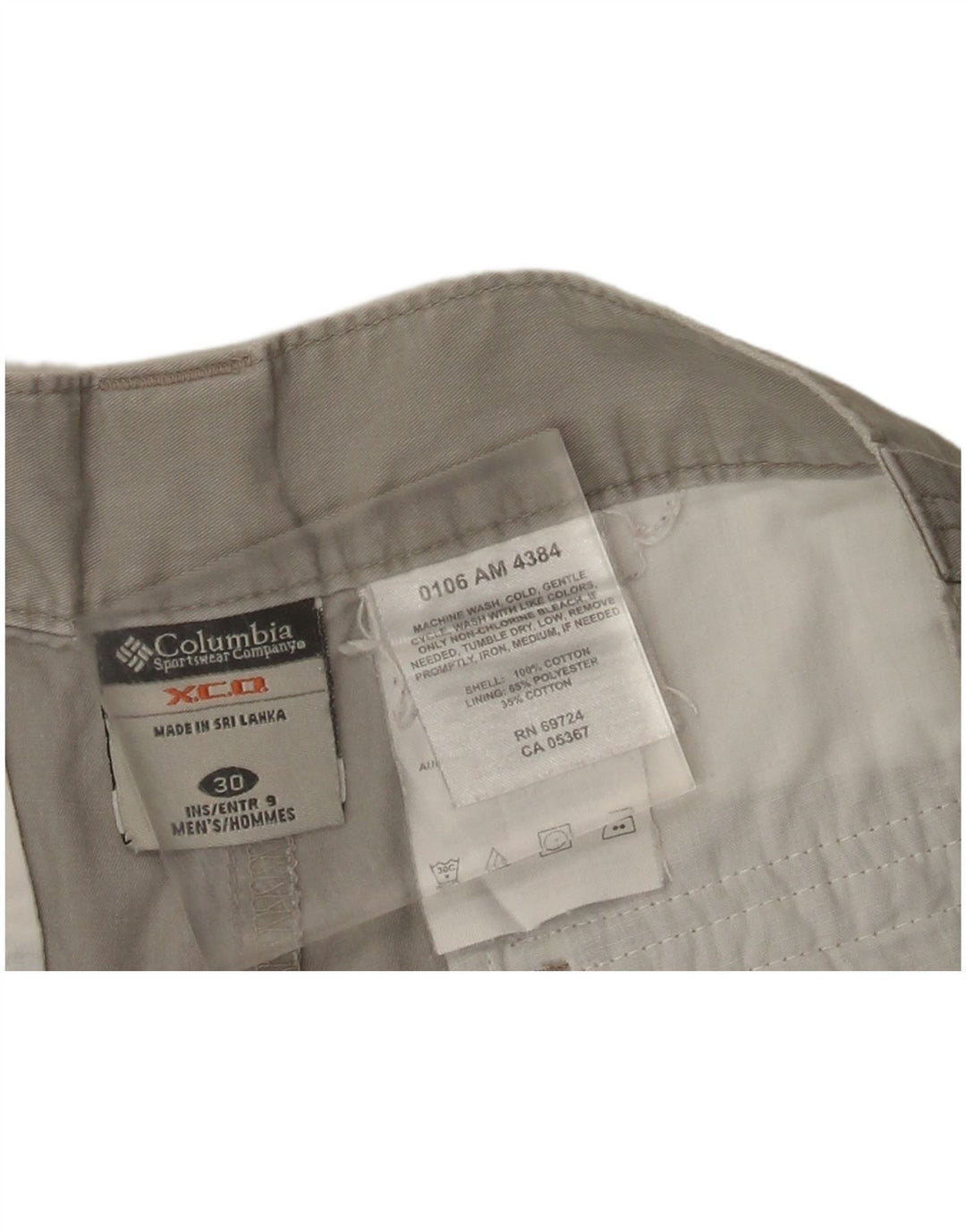 Columbia Herren Cargoshorts W30 mittelgraue Baumwolle