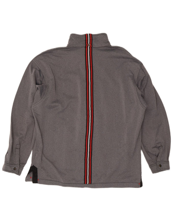 Lotto Herren-Trainingsanzug-Oberteiljacke UK 42/44 XL Graues Colourblock-Polyester