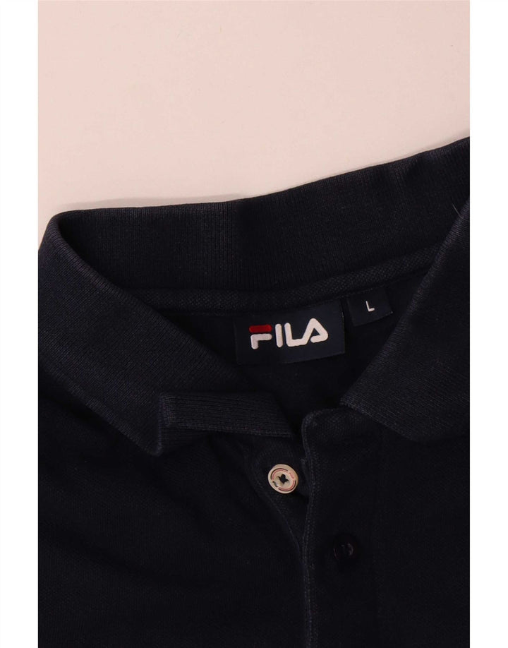 Fila Herren-Poloshirt, große marineblaue Baumwolle