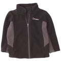 Bergans Fleecejacke für Jungen, 5–6 Jahre, schwarzes Colourblock-Polyester