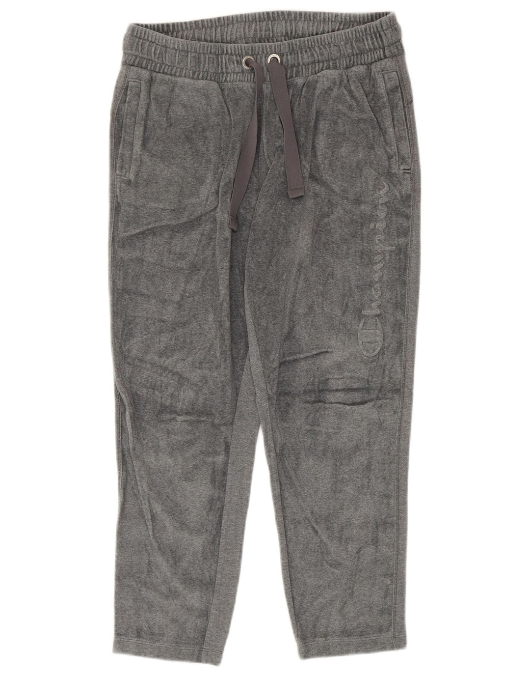 Champion Damen-Trainingshose aus Velours mit Grafik, UK 12, Mittelgrau