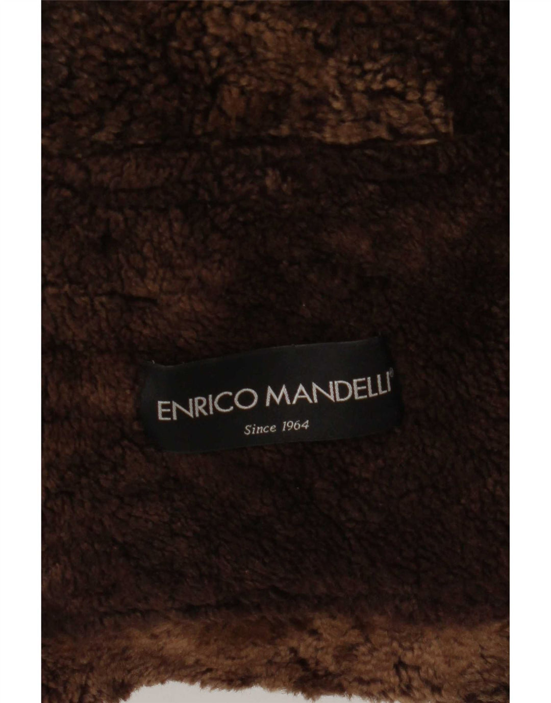 Enrico Mandelli Damen Lammfelljacke IT 46 Large Braun Colourblock