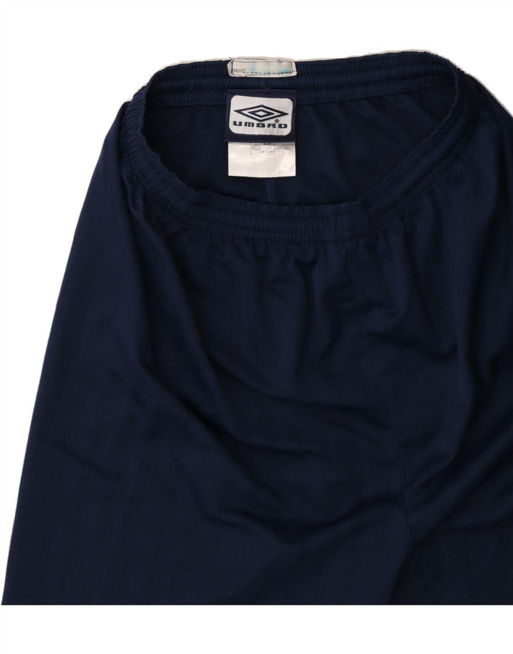 UMBRO Boys Sport Shorts 9-10 Years XL Navy Blue Polyester Vintage Umbro and Second-Hand Umbro from Messina Hembry 