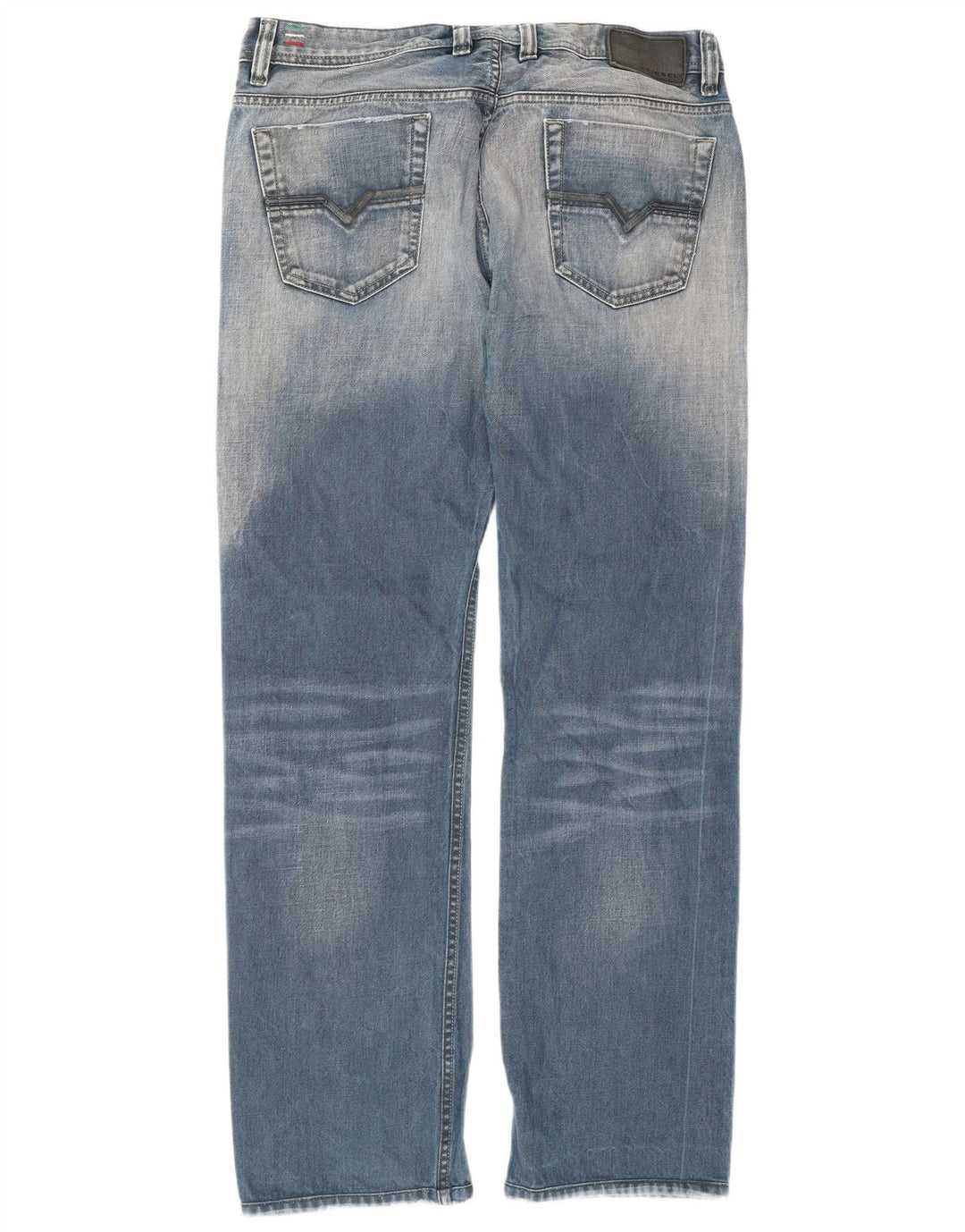 Diesel Herren Straight Jeans W33 L34 Blaue Baumwolle