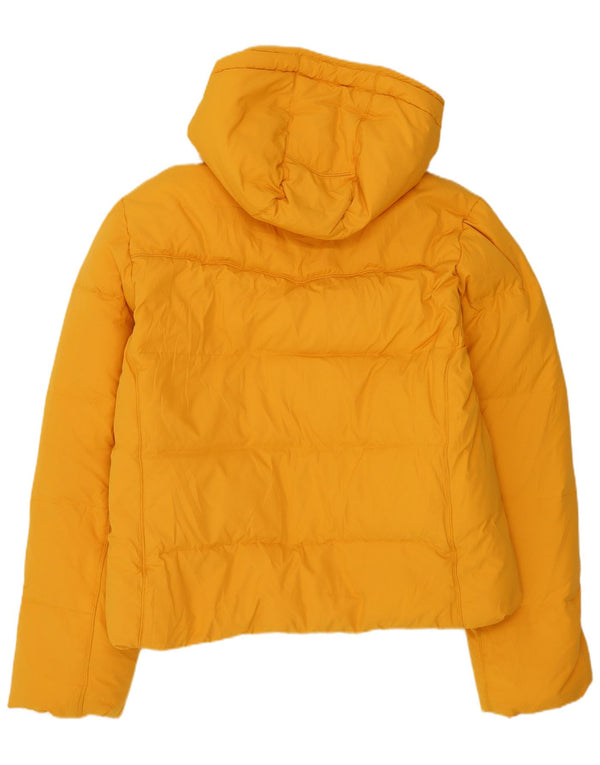 Champion Womens Hooded Padded Jacket UK 18 XL Yellow Polyester
