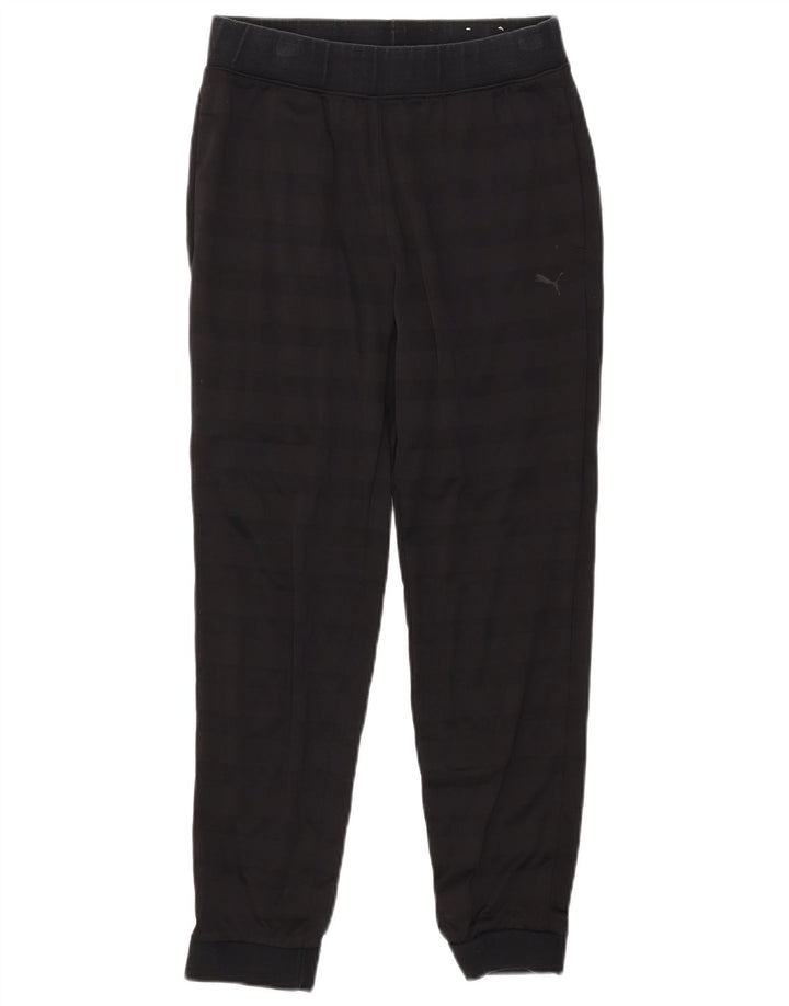 Puma Damen Trainingshose Jogger UK 10 Small Schwarz gestreift Polyester