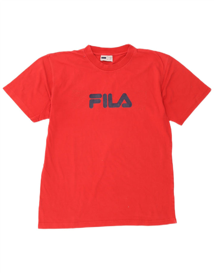 Fila Herren T-Shirt mit Grafik, Größe L, Rot