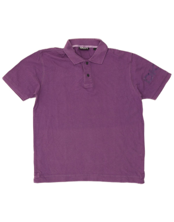Dkny Herren-Poloshirt aus mittelvioletter Baumwolle