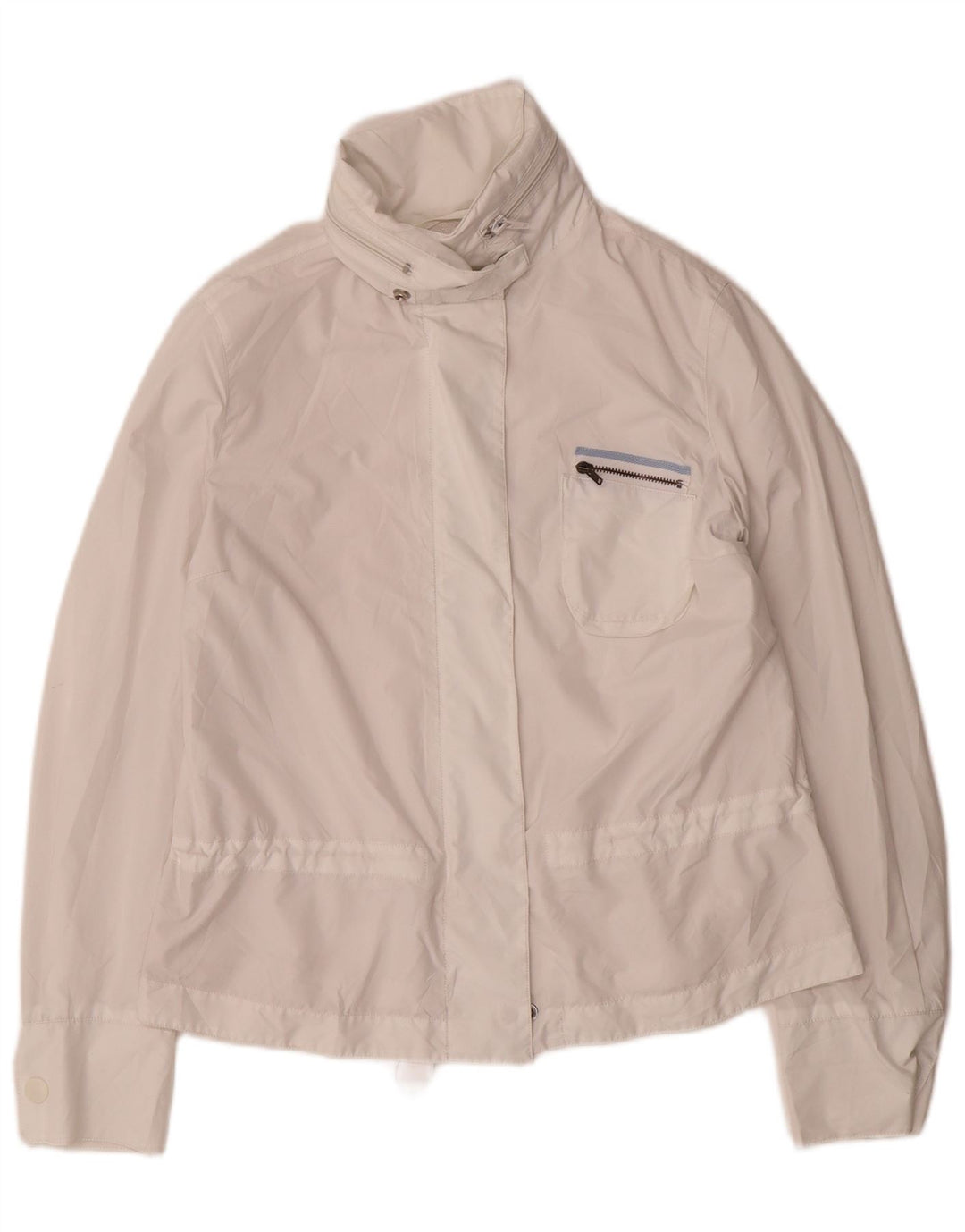 Armani Jeans Damen Windjacke UK 8 Small Weiß Polyester