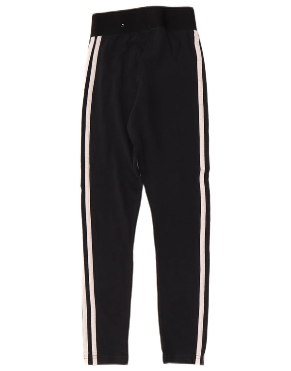 Adidas Damen Leggings UK 0/2 2XS Schwarz gestreift Sport