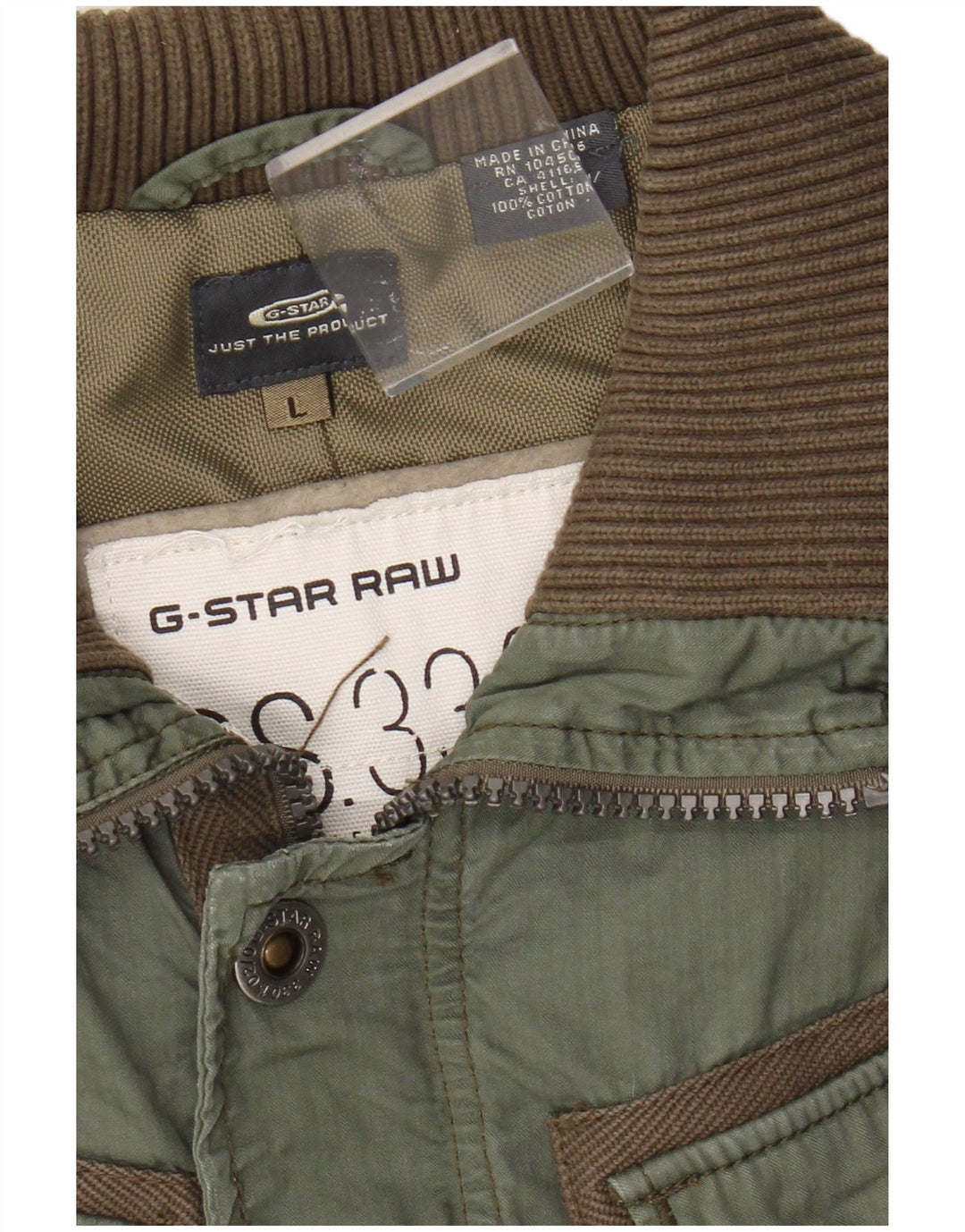 G-Star Damen Utility Jacke UK 14 Large Grüne Baumwolle