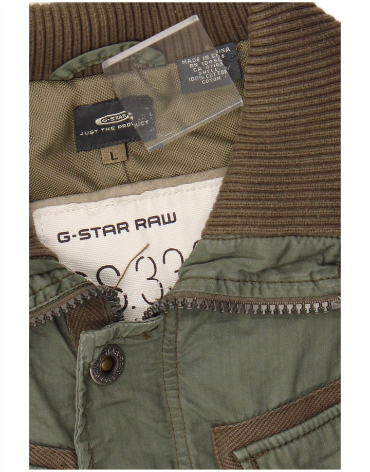 G-Star Damen Utility Jacke UK 14 Large Grüne Baumwolle