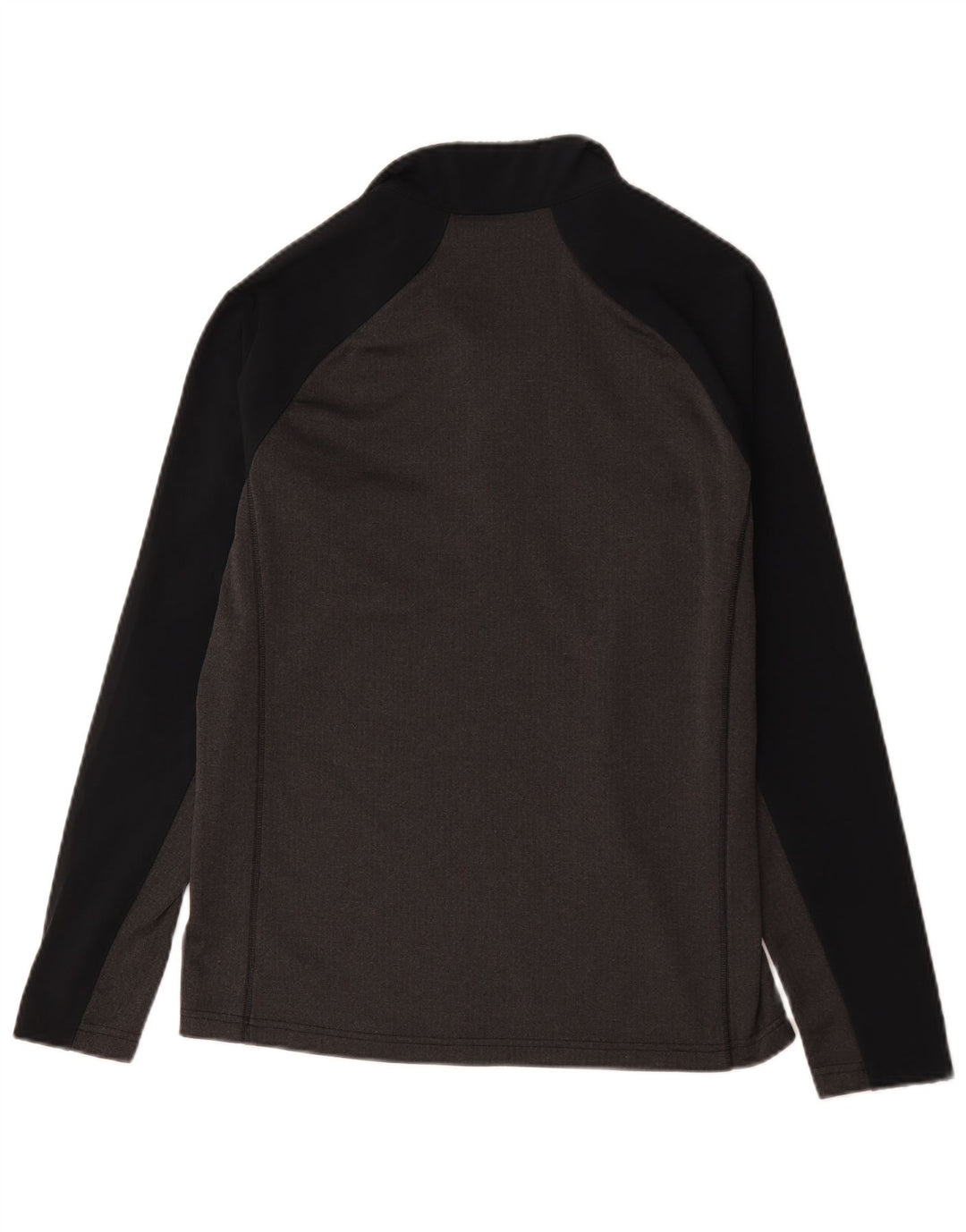 Columbia Herren-Oberteil mit Reißverschluss, langärmelig, mittelgraues Farbblock-Polyester