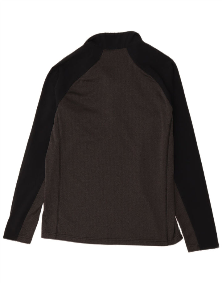 Columbia Herren-Oberteil mit Reißverschluss, langärmelig, mittelgraues Farbblock-Polyester