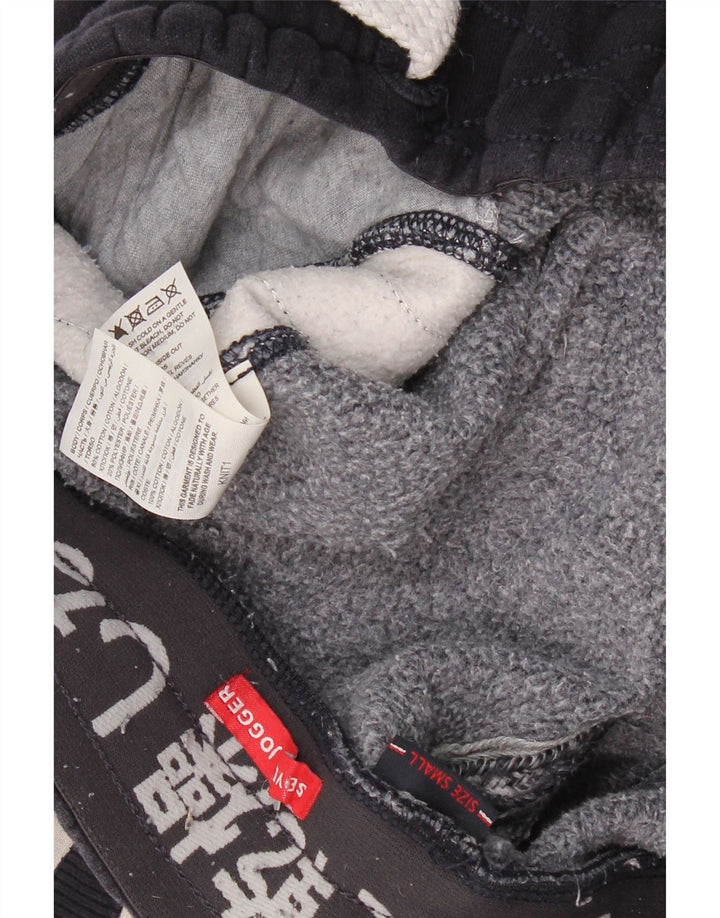 SUPERDRY Herren-Trainingshose mit Grafik, Größe S, Marineblau, Farbblock