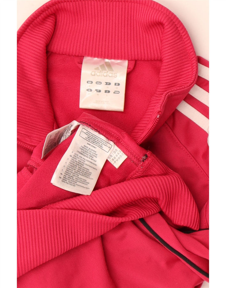 Adidas Damen-Trainingsanzug-Top-Jacke, UK-Größe 8, klein, rosa, Polyester