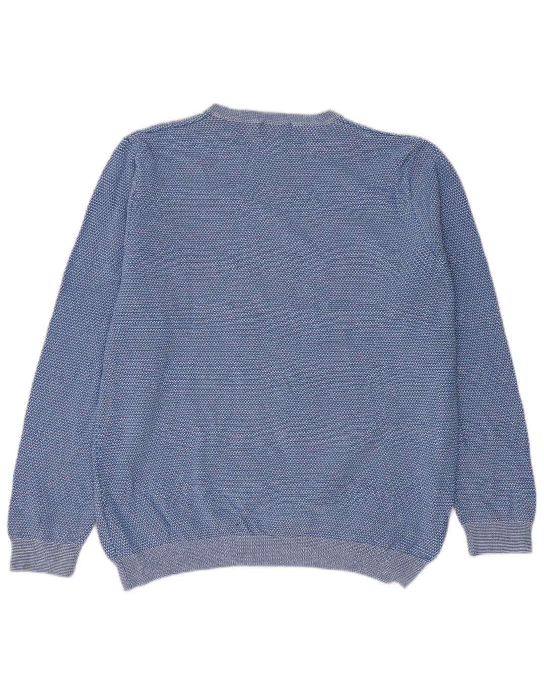 MARKS & SPENCER Herren-Pullover mit Rundhalsausschnitt, Größe L, aus blauer Baumwolle